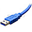 Techly ICOC-MUSB3-A-020 USB 3.0 Typ A Stecker / USB 3.0 Micro Typ-B 2m blau