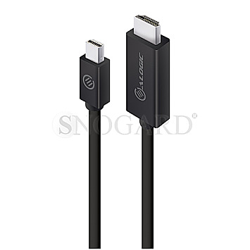 Alogic ELMDPHD-02 Elements Mini DisplayPort Stecker/ HDMI Stecker 2m schwarz