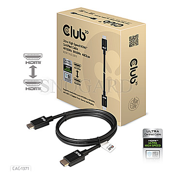 Club 3D CAC-1371 Ultra High Speed HDMI 4K120Hz 8K60Hz Kabel 10K 1m schwarz