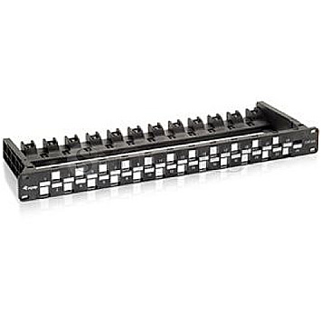 Equip 769225 Patchpanel CAT6a ungeschirmt 24x Keystone schwarz