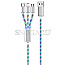 2GO 3in1 USB LED Kabel Apple Lightning/Micro-USB-B/USB-C 1.5m