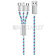 2GO 3in1 USB LED Kabel Apple Lightning/Micro-USB-B/USB-C 1.5m
