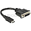 DeLOCK 65564 Adapter HDMI Mini Typ-C Stecker / DVI 24+5 Buchse 20cm schwarz