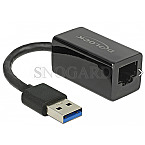 DeLOCK 65903 USB / LAN Adapter USB 3.0 Typ-A -> RJ45 Gigabit LAN schwarz