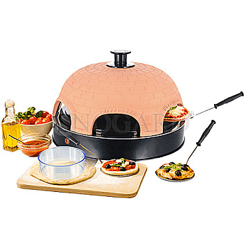 Emerio PO-115984 Pizzarette Pizza Ofen schwarz/terrakotta