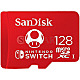 128GB SanDisk Nintendo Switch R100/W90 microSDXC UHS-I U3 Class 10