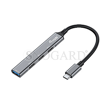 Equip 128961 4 Port USB Hub 3x USB 2.0+USB-C 3.0 Aluminium