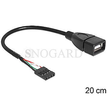 DeLOCK 83291 Pinheader 4 Pin Buchse -> USB-A Buchse 20cm