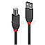 Lindy 36676 Anthra Line USB 2.0 Typ-A/B 7.5m schwarz/rot