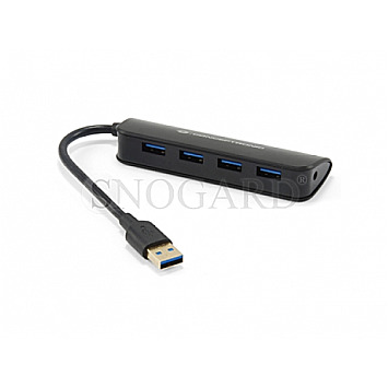 Conceptronic C4PUSB3 4 Port USB-A 3.0 Hub schwarz