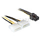 DeLOCK 82315 Stromkabel 6pin PCIe zu 2x 4pin Molex 15cm