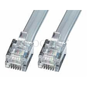 Lindy 34223 RJ-12 Kabel 6/6 1:1 Verbindung 2m grau