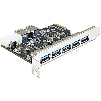 DeLOCK 89355 PCIe 2.0 x1 Karte -> 5x USB 3.0 extern / 2x USB 3.0 intern