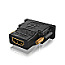 ICY BOX IB-AC552 DVI-D (24+1) Stecker zu HDMI Buchse 4K 60Hz Adapter schwarz