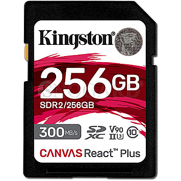 256GB Kingston SDR2/256GB Canvas React Plus R300/W260 SDXC UHS-II U3 Class10 V90