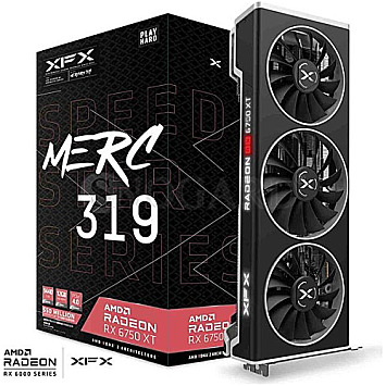 12GB XFX RX-675XYTBDP Speedster MERC 319 Radeon RX6750XT Black Gaming