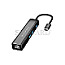 Conceptronic DONN07B 3-Port USB-C -> USB 3.0 Typ-A / RJ45 GLAN Hub schwarz