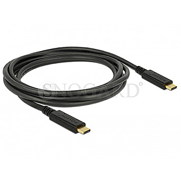 DeLOCK 83668 USB-C 3.1 E-Marker 2.0 Kabel 2m schwarz