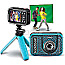 VTech 80-531884 Kidizoom Video Studio HD + Greenscreen + Stativ schwarz/blau