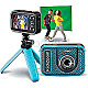 VTech 80-531884 Kidizoom Video Studio HD + Greenscreen + Stativ schwarz/blau