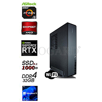 Mini GamingLine R5-3600-M2-RTX3070 OC LHR WiFi - Case im PlayStation Format