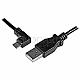 StarTech USBAUB2MLA Lade/Sync-Kabel USB auf Micro USB linksgewinkelt 1m schwarz