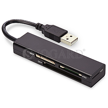 Ednet 85241 USB 2.0 Multi Slot Cardreader 4-Port schwarz