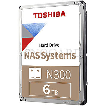 6TB Toshiba HDWG460UZSVA N300 NAS Systems S-ATA 6Gb/s CMR bulk