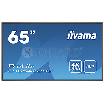163.8cm (64.5") Iiyama LH6542UHS-B3 IPS 4K UHD LAN SER Mediaplayer