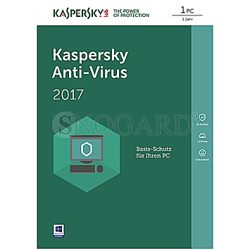 Kaspersky KL1171GBAFS Anti-Virus 2017 (Code in a Box) Windows Mini Box