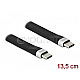 DELOCK USB 3.2 Gen 2 FPC Flachband 2x USB-C Stecker 13.5cm PD 3A E-Marker