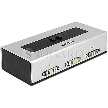 DeLOCK 87664 2-Port DVI Switch Umschaltbox manuell bidirektional