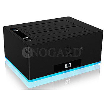 ICY BOX IB-127CL-U3 Docking Klonstation 2.5/3.5" SATA HDD bis 18TB schwarz