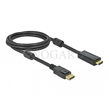 DeLOCK 85956 DisplayPort 1.2 -> HDMI Typ-A 4K 60Hz aktiv 2m schwarz