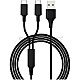 Smrter Hydra Duo USB-C / USB 2.0 Typ-A Ladekabel 1.2m schwarz