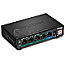 Trendnet TPE-TG51G 5 Port Gbit PoE+ 60W Switch schwarz