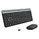 Logitech MK470 Slim Wireless Keyboard and Mouse Combo US QWERTY Layout grau
