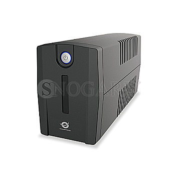 Conceptronic ZEUS01ESP 650VA/360W USV Schuko USB schwarz