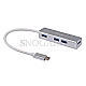 Equip 128958 USB-C Hub 4x USB 3.0 Buchse 15cm Aluminium silber