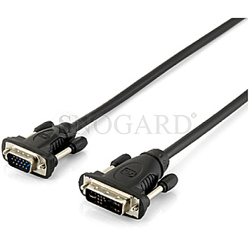 Equip 118943 DVI Analog 12+5 Stecker -> VGA D-Sub HDB15 Stecker 1.8m schwarz