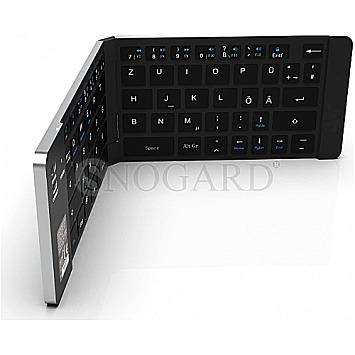 Inca IBK-579BT Recharable Foldable Smart Silver Keyboard schwarz/silber