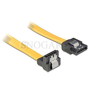 DeLOCK 82479 SATA Kabel 50cm gerade/auf unten gewinkelt gelb