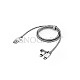 Verbatim 48869 2in1 Sync- Ladekabel USb / Lightning 1m gerade Aluminium/grau