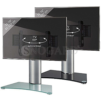 VCM 17832 TV-Standfuss Windoxa Maxi 32-70" Schwarzglas schwarz/silber