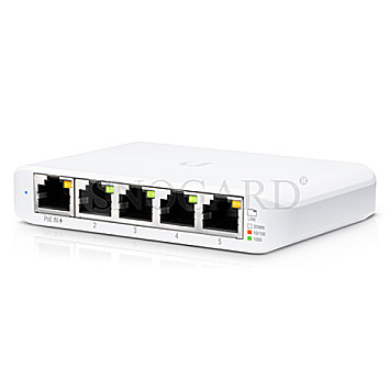 Ubiquiti UniFiSwitch Flex Mini Desktop Gigabit Smart Switch 5 Port PoE PD 3er