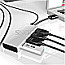 Club 3D CSV-1431 SenseVision 4 Port USB 4.0 Hub + Stromadapter silber