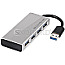 Club 3D CSV-1431 SenseVision 4 Port USB 4.0 Hub + Stromadapter silber