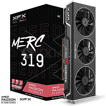 16GB XFX RX-695XATBD9 Speedster MERC 319 Radeon RX6950XT Black Gaming