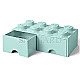 Room Copenhagen 40061742 LEGO Brick Drawer 8 aquablau