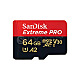 64GB SanDisk Extreme PRO R200/W90 microSDXC UHS-I U3 A2 V30 Class 10 Kit
